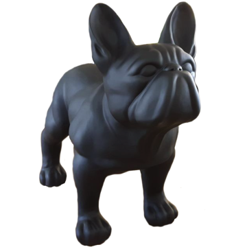 Schwarze Bulldogge Matt XL übergroß XXL