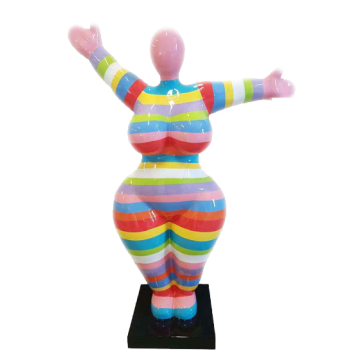 Moderne gestreifte Nana-Art klein 85cm verkleinert