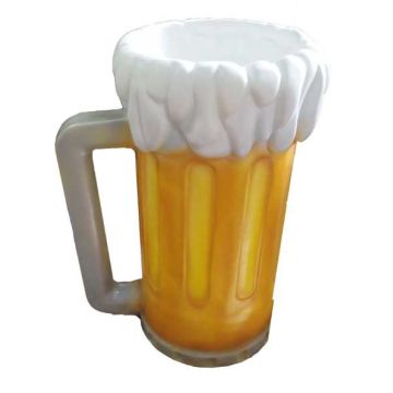 volles Bierglas mit Schaum übergroß XXL