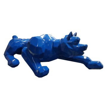 Polygonaler Panther Blau verkleinert