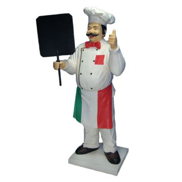 Italienischer Koch lebensgroß