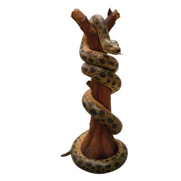 Anaconda am Baum lebensgroß