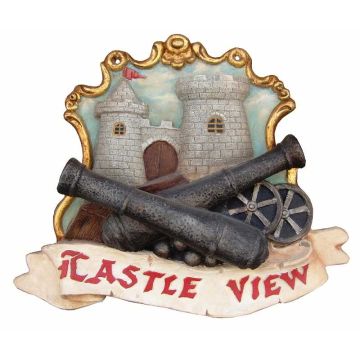 Castle View Schild lebensgroß
