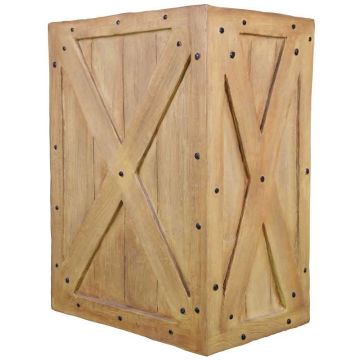 Holzkiste groß lebensgroß