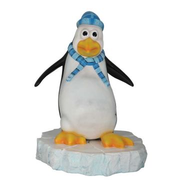 Pinguin Dipper mit Eisscholle lebensgroß