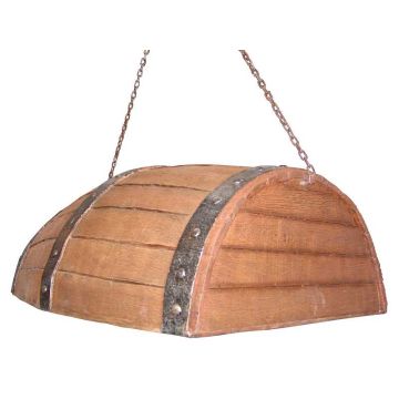 Holzfasslampe lebensgroß