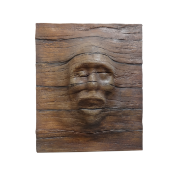 Gruseliges Gesicht Holz für Wand lebensgroß