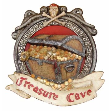 Treasure Cave Schild lebensgroß