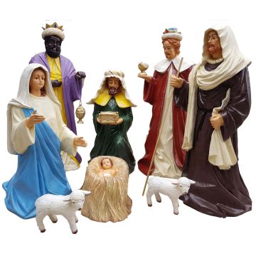 Krippenfiguren als Set Medium verkleinert