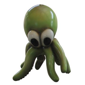 Comic Octopus Lulu lebensgroß