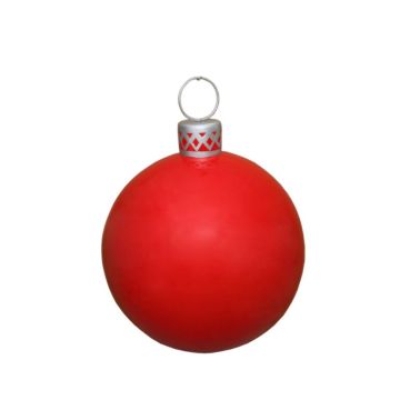 Matt rote Weihnachtskugel in XXL vergrößert