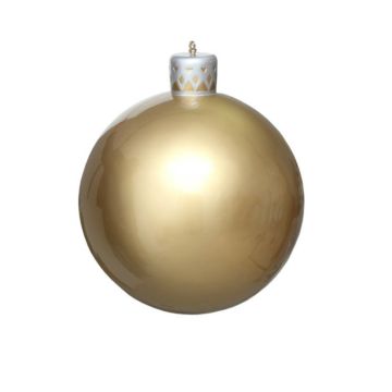 Matt goldene Weihnachtskugel vergrößert