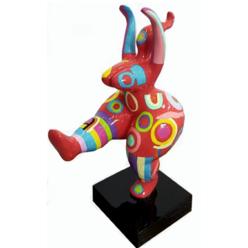 Frau Nanaart Akrobat bunte Kreise 85cm verkleinert