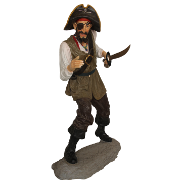 Piratenkapitän Einauge lebensgroß