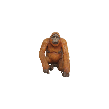 Orang Utan sitzend lebensgroß