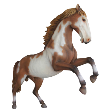Springendes Pferd lebensgroß