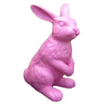 Rosafarbender Osterhase 120cm vergrößert