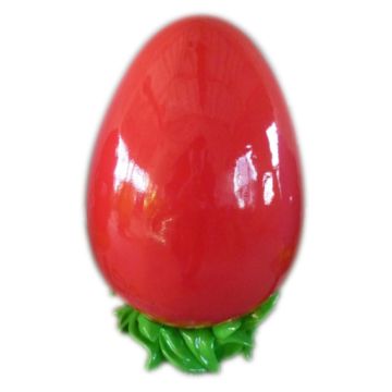 Osterei 52cm in roter Lackierung vergrößert