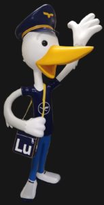 LU, der reisende Kranich der Lufthansa